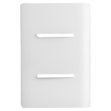 Placa P/ 2 Teclas Horizontal 4x2 - Novara Branco